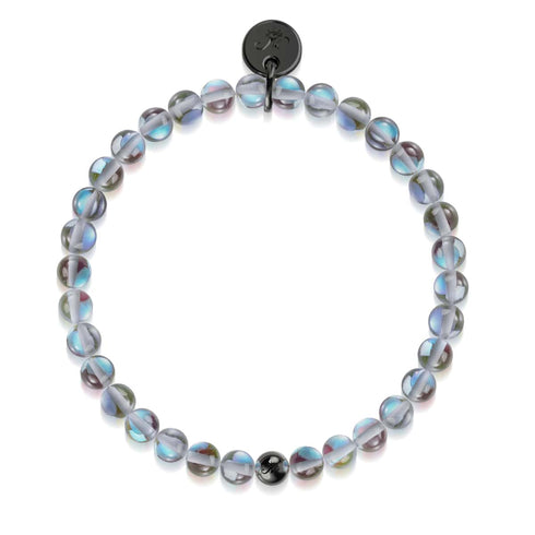 Milchstraße | 925 Sterling Silber Rotguss | Galaxie Glasperlen Armband
